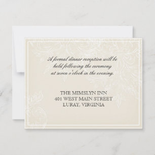 Invitation de réception du mariage de Glory Hydran