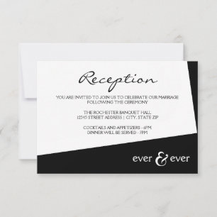 Invitation de réception Ever & Ever Black Angle