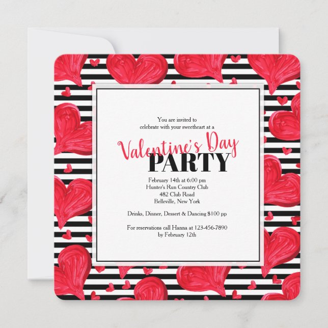 Invitation de Red Hearts (Devant)