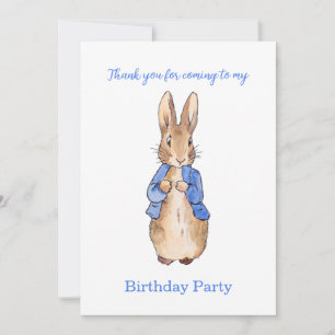 Invitation de remerciement de lapin classique