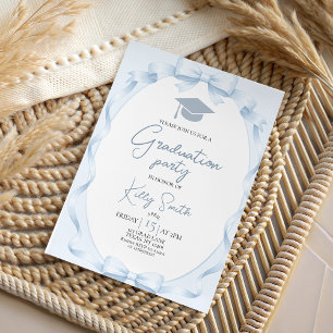 Invitation de remise de diplôme avec un nœud ruban