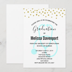 Invitation de remise de diplôme en soins infirmier