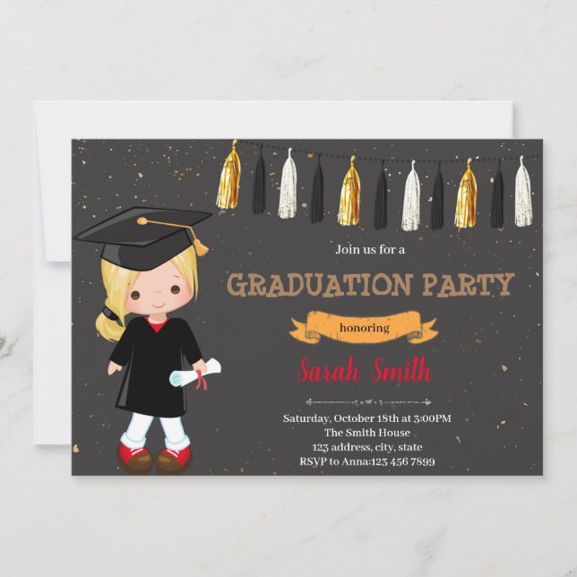 Invitation de remise de diplômes pour les enfants  (Devant)