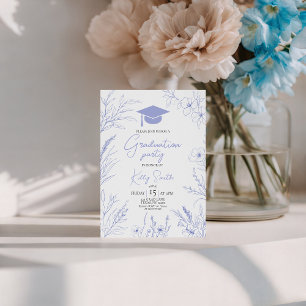 Invitation de remise des diplômes en croquis botan