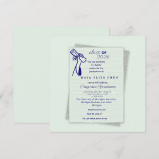 Invitation de remise des diplômes Pastel Moderne |