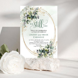 Invitation de renouvellement de vœux aquarelle ver