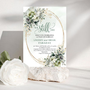 Invitation de renouvellement de vœux Chic Boho Gre