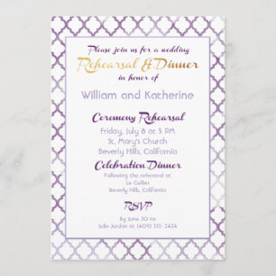 Invitation de répétition de Quatrefoil pourpre