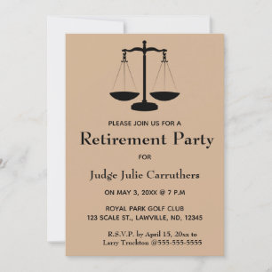 Invitation de retraite à échelle de justice modifi