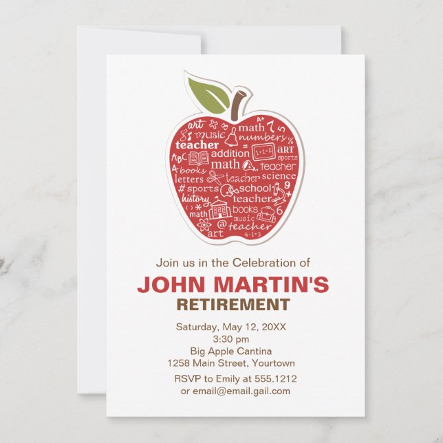 Invitation de retraite Apple (Devant)