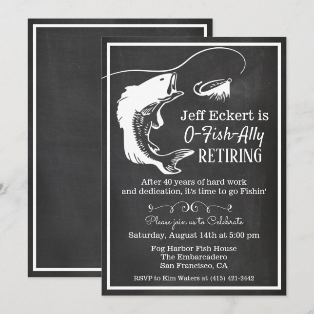 Invitation de retraite de pêche (Devant / Derrière)
