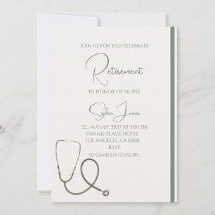 Invitation de retraite d'infirmière – Appel élégan