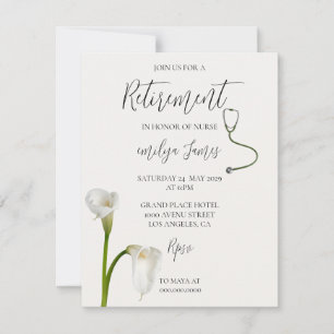 Invitation de retraite d'infirmière Élégant Call