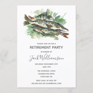 Invitation de retraite Fête de retraite Pêche