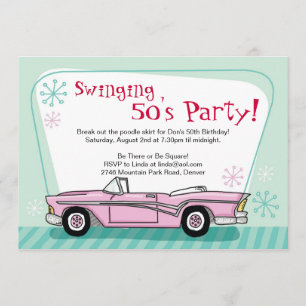 Invitation de Retro 1950
