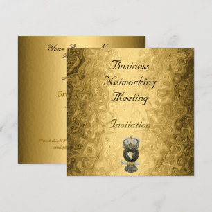 Invitation de réunion d'affaires Gold Changement d