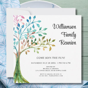Invitation de réunion de famille Arbre généalogiqu