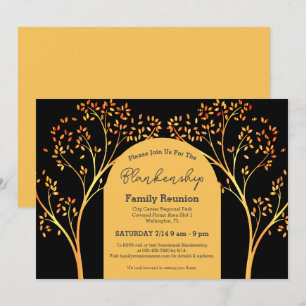 Invitation de réunion de famille Golden Orange Tre