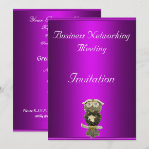 Invitation de réunion professionnelle violette Cha