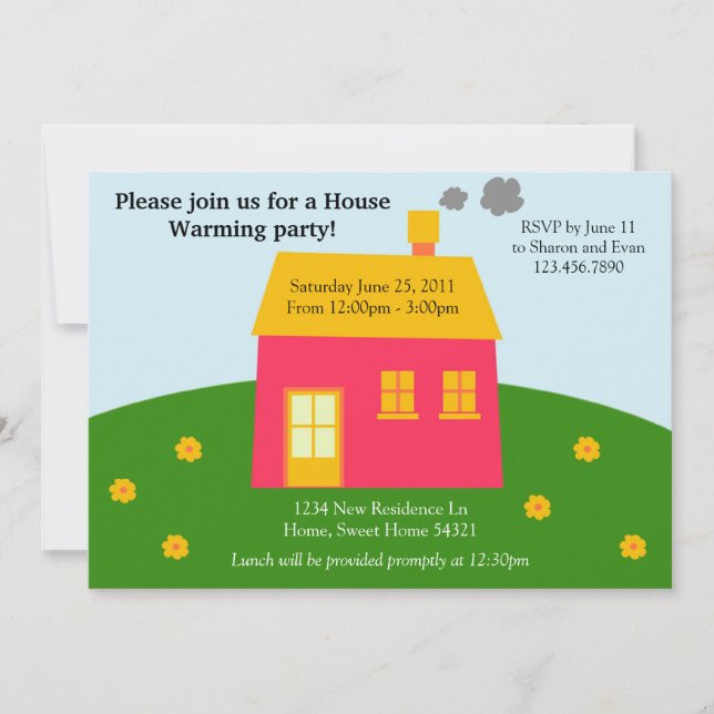 Invitation de réveil de la maison moderne (Devant)