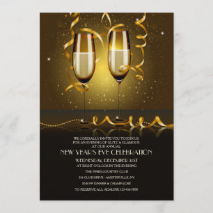 Invitation de réveillon de la Saint Sylvestre en