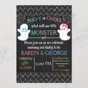 Invitation de révélation de genre Boo-y ou Ghoul H