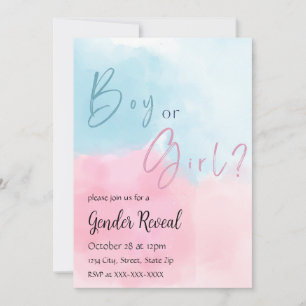 Invitation de Révélation du Sexe à l'Aquarelle Ros