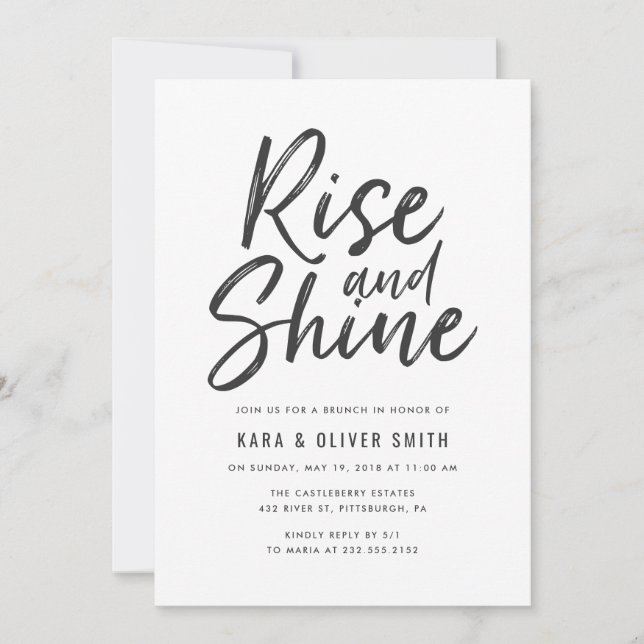 Invitation de Rise and Shine Brunch (Devant)