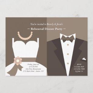 Invitation de robe et de smoking