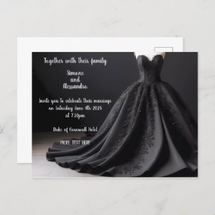 Invitation de robe Mariage noire