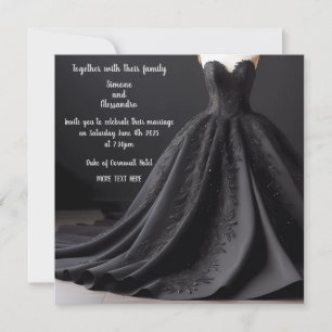 Invitation de robe Mariage noire