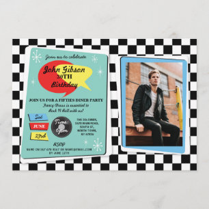 Invitation de rock N roll de Retro Rock dans les a