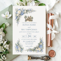 Invitation de Romance de Villa Bleu Poussiéreux