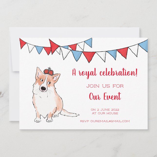 Invitation de Royal corgi (Devant)