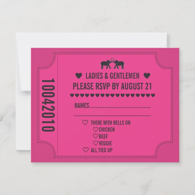 Invitation de RSVP pour un billet de carnaval (Devant)