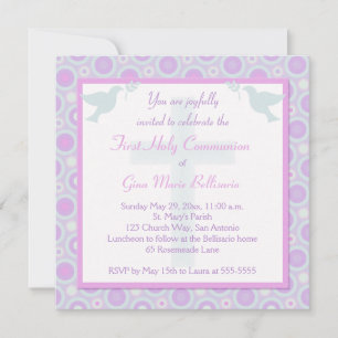 Invitation de sainte communion de cercles de