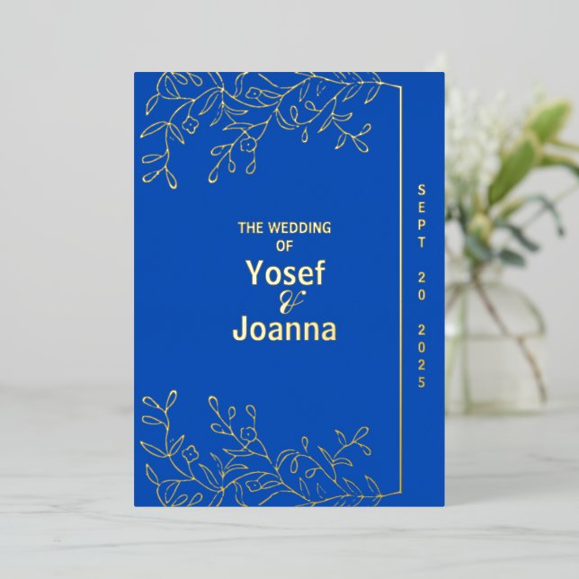 Invitation de Sapphire Mariage Foil (Debout devant)