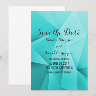 Invitation de sauvegarde de date Aqua Jewel Tones