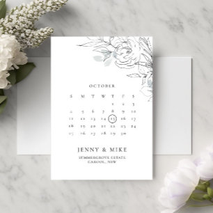 Invitation de sauvegarde de date de calendrier flo