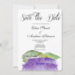 Invitation de sauvegarde de date de vignoble tosca
