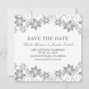 Invitation de sauvegarde de date florale simple gr