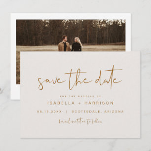 Invitation de sauvegarde de date INDIE Boho Brûlé