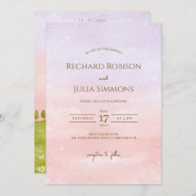 Invitation de sauvegarde de date LILAC / Aquarelle