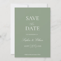 Invitation de sauvegarde de date minimale sage
