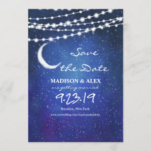 Invitation de sauvegarde de date sous les étoiles