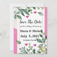 Invitation de sauvegarde de la date de mariage