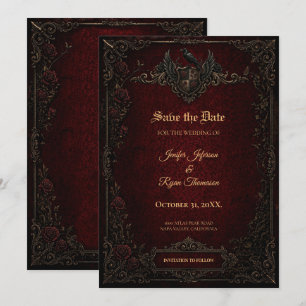 Invitation de sauvegarde gothique vintage
