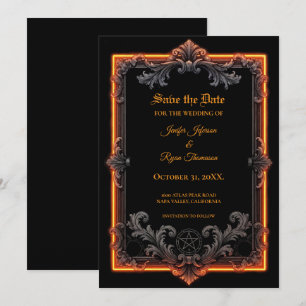 Invitation de sauvegarde Halloween gothique vintag