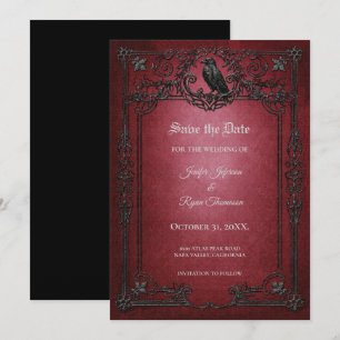 Invitation de sauvegarde Halloween gothique vintag