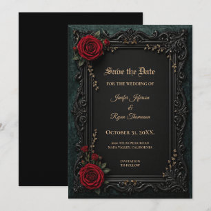Invitation de sauvegarde Halloween gothique vintag